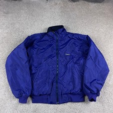 VINTAGE Patagonia Jacket Mens Small Blue Shelled Synchilla Y2k Coat USA Made