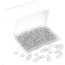 1000 Pcs 6mm Open Jump Rings Silver Plated Jump Rings for Jewelry Maki