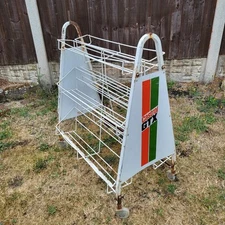 Original Large Castrol Oil Rack on wheels