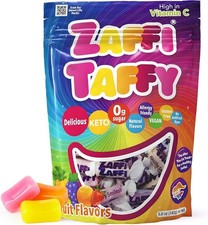 Zaffi Taffy Sr Candy - Dye Free, Keto & Diabe...