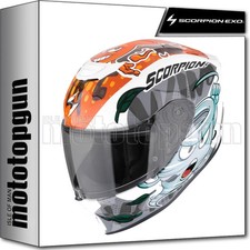 SCORPION CASCO INTEGRALE EXO-JNR AIR THE4ELEMENTS BIANCO BLU ARANCIONE S