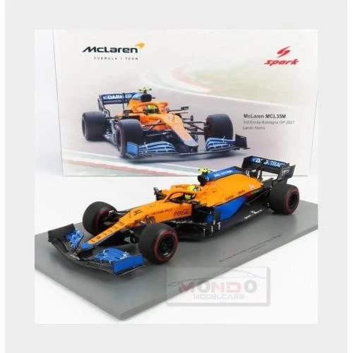 1:18 SPARK Mclaren F1 Mcl35L Mercedes M12 #4 Imola Italy Gp 2021 Norris 18S585 - Immagine 2 di 2