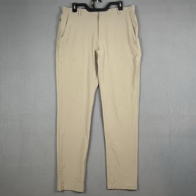 Teren Pants Mens 32x32 Beige Traveler No Fly Zone Traveler Stretch Drawstring