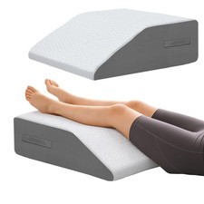 8" Leg Elevation Pillows Memory Foam Leg Support Bed Wedge Pillow Leg Elevate...