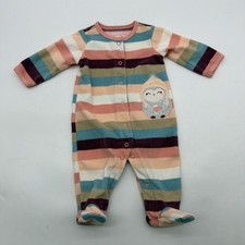 Carters One Piece Toddler Girls Size 3M Striped Multicolor Full Snap . 39521