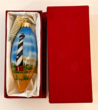 Old World Christmas Glass Ornament Cape Hatteras Lighthouse w/ box NEW