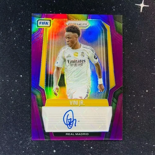 2025-26 Panini Prizm FIFA Vinicius Junior Vini Jr. #S-VJR Brazil Auto Purple /10