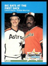 Big Bats at the First Sack (Glenn Davis / Eddie Murray) 1987 Fleer #636 MLB READ