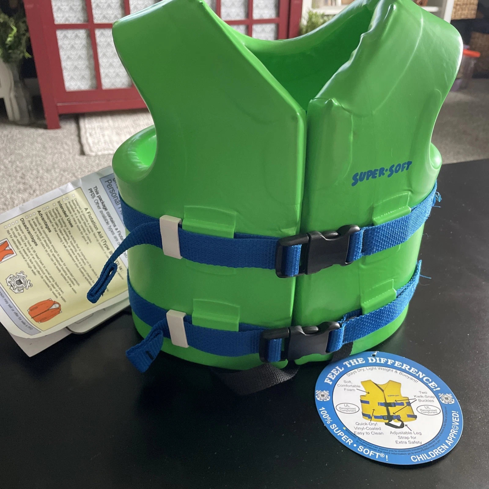 TRC Recreation Super Soft Child Life Jacket Swim Vest, X Small, Fierce Green - product detail image 1