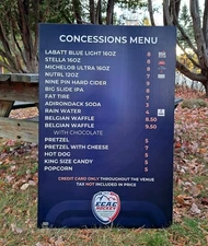 Herb Brooks Arena Lake Placid Authentic Concession Menu Large Sign 2-sided 