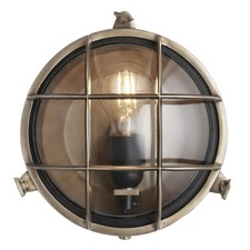 INDUSTVILLE - INDUSTRIAL LOOK BRASS BULKHEAD LIGHT - IP65 - OUTDOORS INDOORS