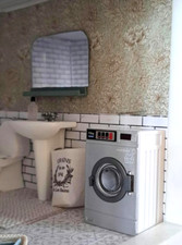 Dollhouse Miniature 1:12 Scale Dollhouse Washing Machine Household Appliance