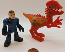 Playskool Heroes.Jurassic World.Chomp Stomp DILOPHOSAURUS park guard.2 Figures