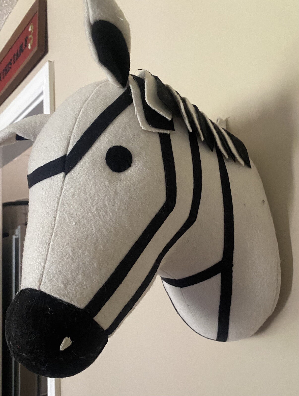 Pillowfort Target Zebra Head Wall Hanging Soft Plush Large Unique  2016 Decor