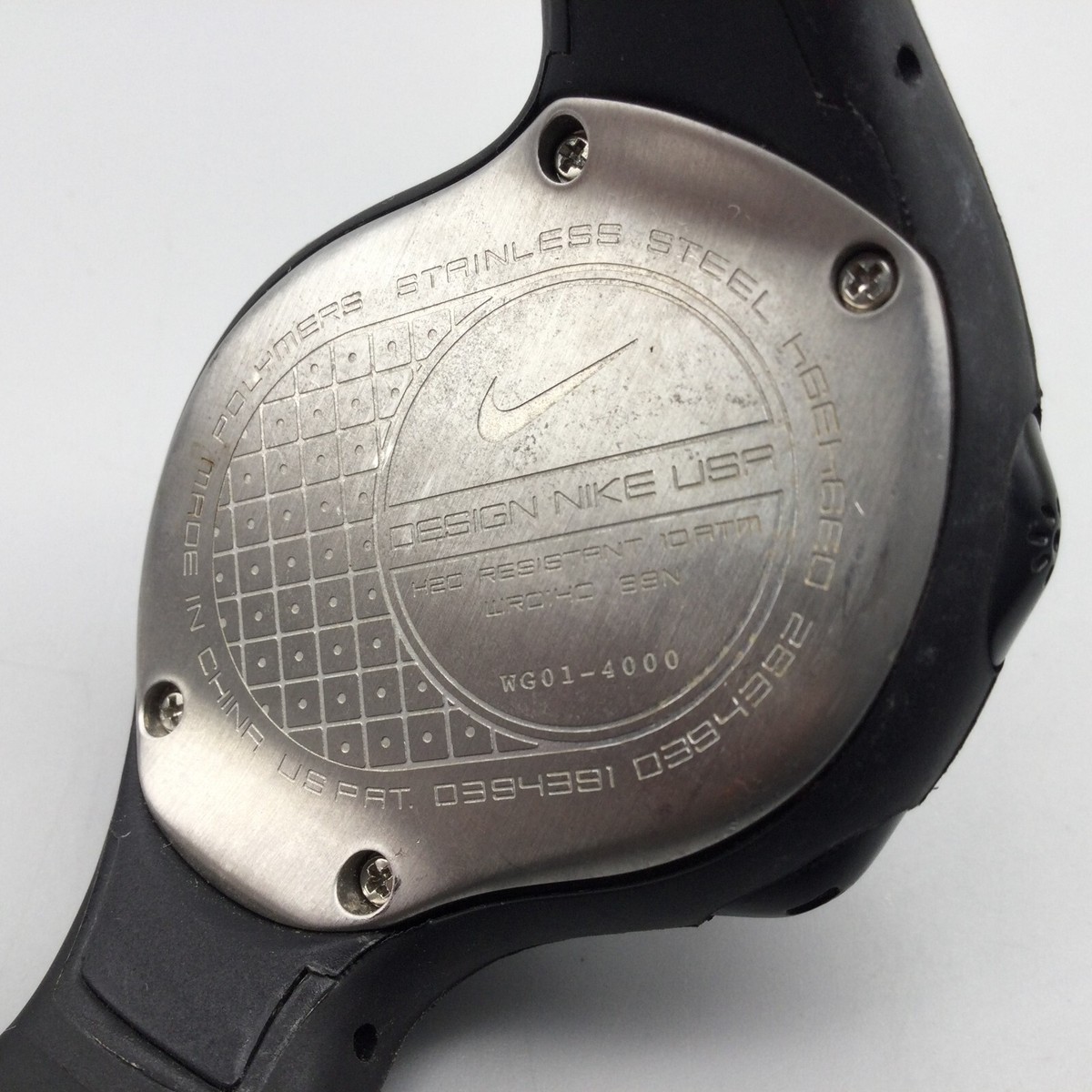 Nike Triax Fury Watch Men 50mm Black Silver Tone Digital