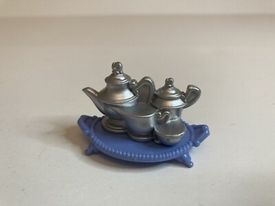 Fisher Price Loving Family Dollhouse Silver Tea Set Serving Tray