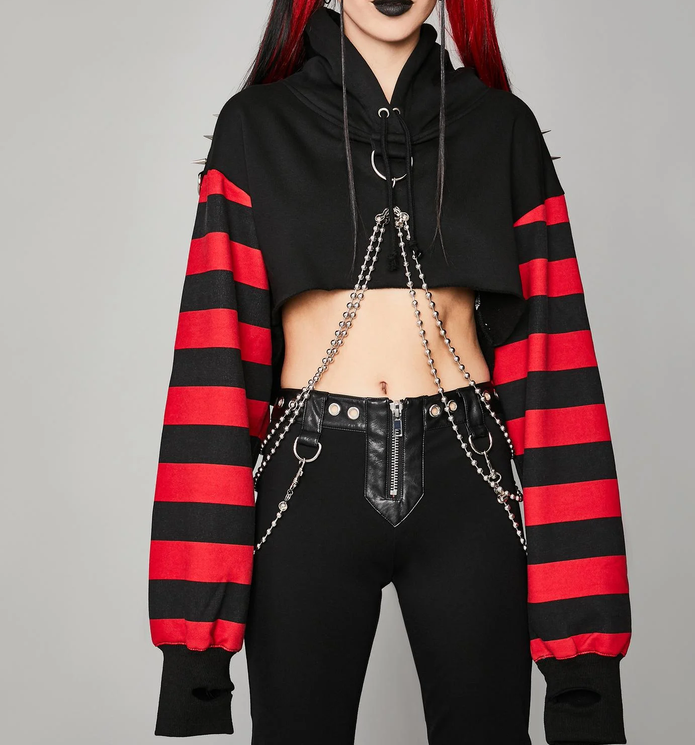 black and red hoodie
