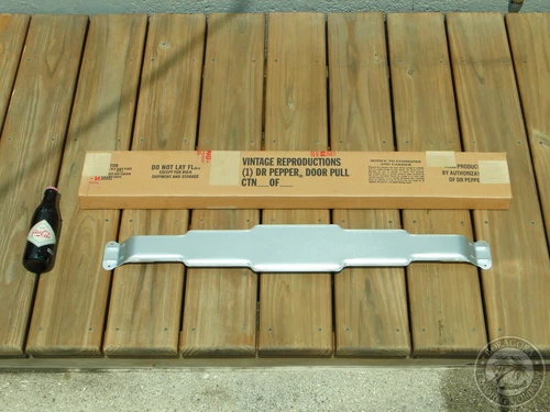 Art Deco Gas Station 30" Metal Door Push Bar Sign - Vintage Style Coca-Cola NOS