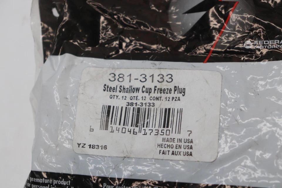 (12-Pk) Seal Power Deep Cup Freeze Plug Steel 381-3133   - Image 2 of 4