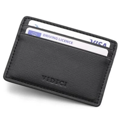 Vidici Saffiano Cuir Végétalien Titulaire de La Carte Portefeuille - Photo 1/2