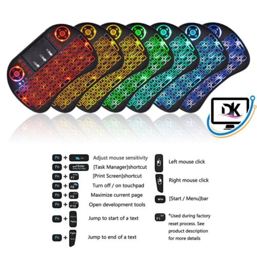 Mini Backlit i8 2.4GHz Wireless Keyboard for PC Android TV Box - Picture 2 of 9