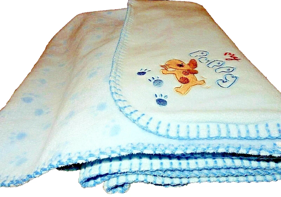 4D LN Koala Bebé MI CACHORRO Pata de Perro Estampado Azul Felpa Vellón Cuna Bebé Manta Foto 2 de 4