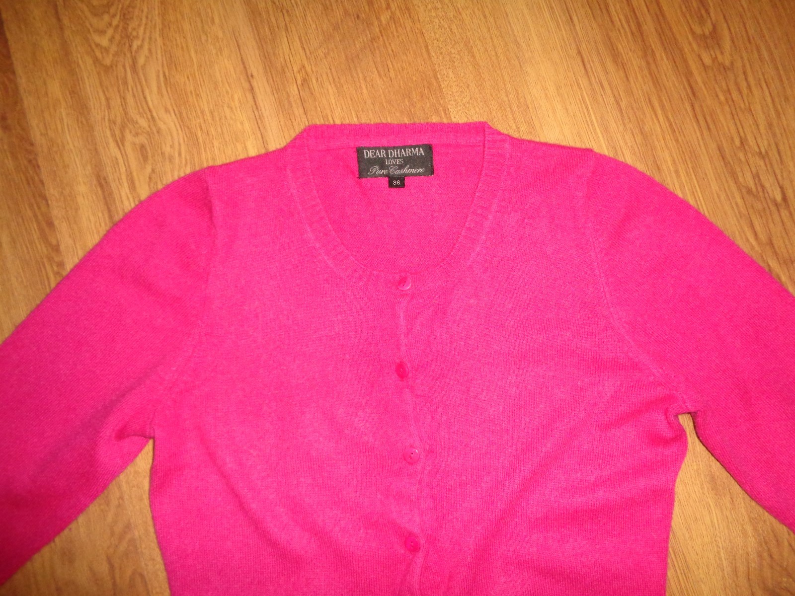 DEAR DHARMA 100% CASHMERE FUCHSIA PINK 
