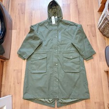 New.womens.george.khaki Longline Hooded Waterproof Parka Coat.size 16-18