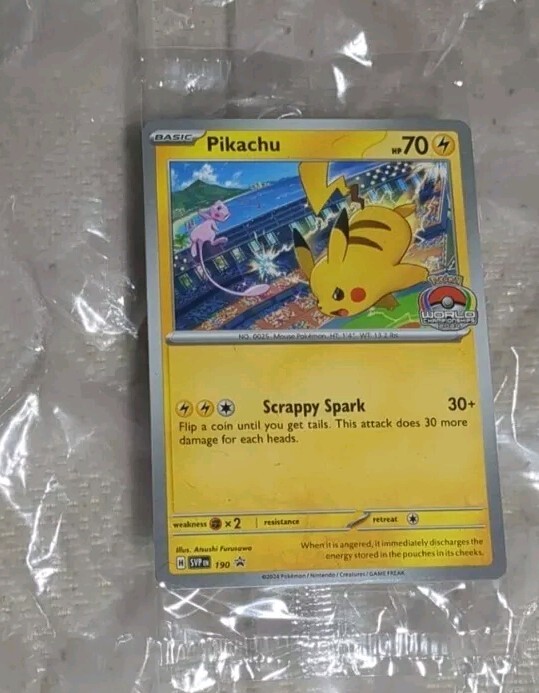 Pikachu ピカチュウワールド アメリカ PROMO Pikachu 2024 World Championships SVP EN 190 (PROMO) (Sealed