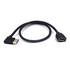 2ft DisplayPort 8K Extension Cable 90 Degree Right Angle DisplayPort Male to ...