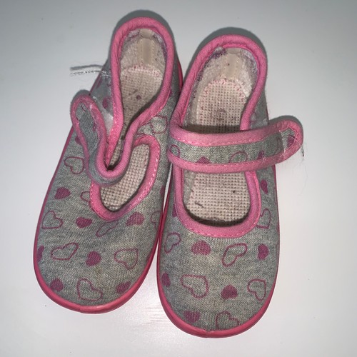 Tooti Hausschuhe Gr. 24 Herzchen Mädchen Mädchenschuhe Klettverschluss - Bild 2 von 4