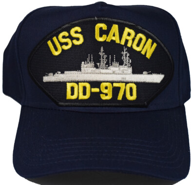 USS CARON DD-970 HAT - NAVY BLUE - Veteran Owned Business