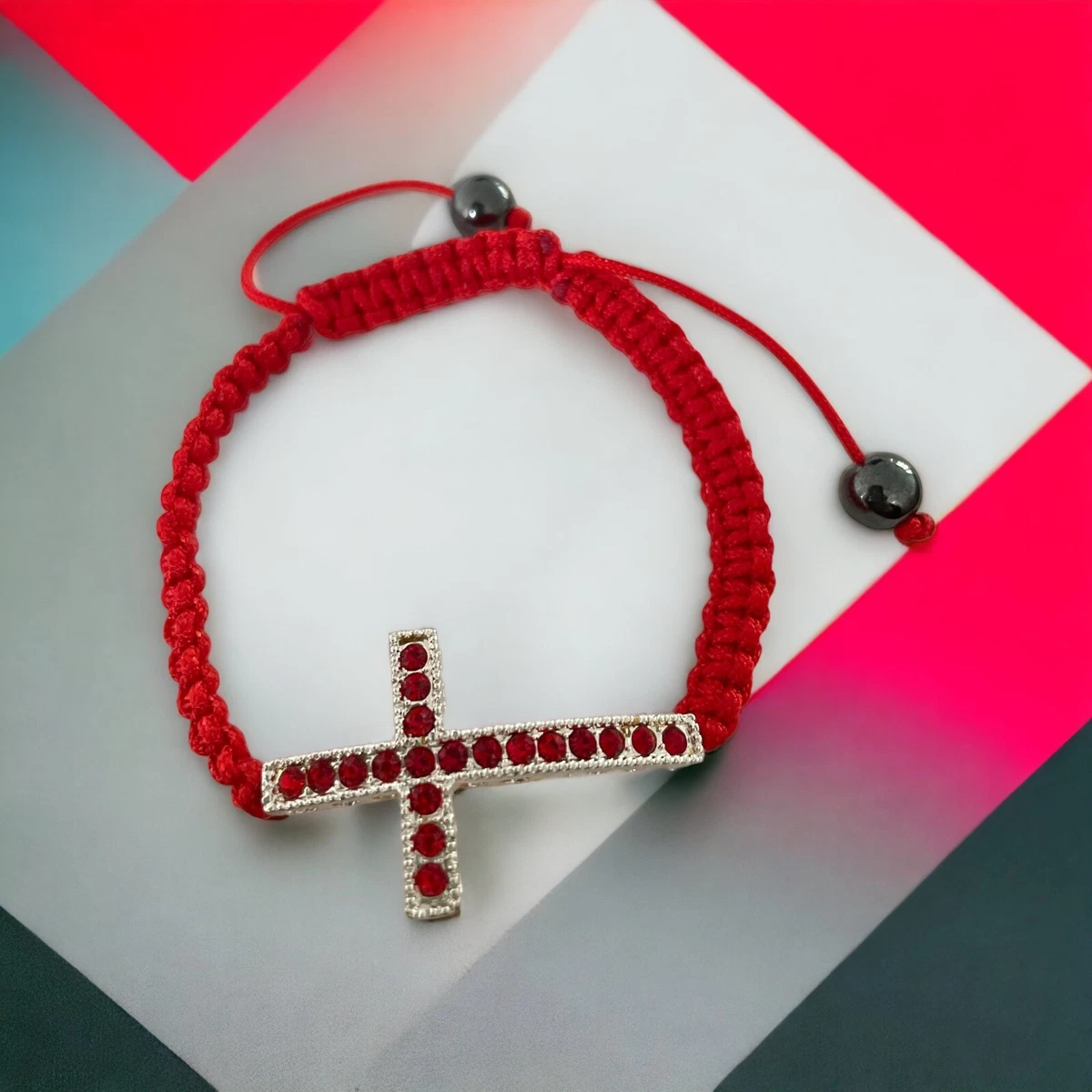 Red clearance cross bracelet