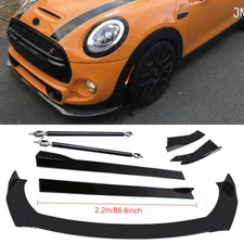 Front Bumper Lip Spoiler Splitter Glossy Black For Mini Cooper F56 R56
