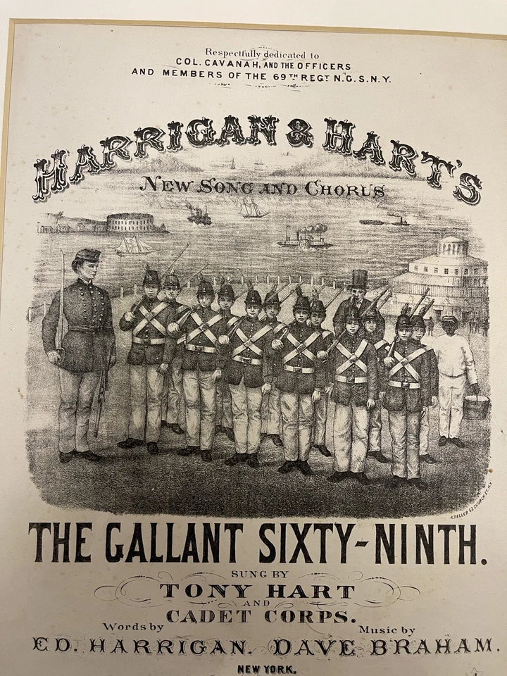 Harrigan & Hart's New Song And Chorus, The Gallant Sixty-Ninth 1875 Partituras Foto 4 de 4