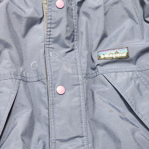 Patagonia Kids L (12) Navy Coat Zip Closure & Pockets Snap Buttons Vintage READ - Picture 11 of 12
