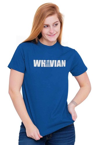 Whovian Doctor Time Travel Police Box Show Womens or Mens Crewneck T Shirt Tee - Picture 3 of 9