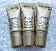 3 x Lancome Absolue Precious Cell Nourishing Lip Balm Honey In Rose 0.16oz Each
