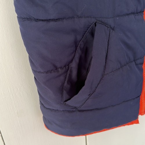 Childrens Place Zip Puffer Vest Blue Orange Unisex Kids L (10-12) Pockets - Picture 4 of 6
