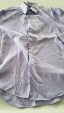PRONTO UOMO LONG SLEEVE NON IRON PURPLE BUTTON DOWN Shirt 16 1/2 32/33 COTTON