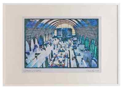 Paris 223056 Main Hall Musee D'Orsay Paris A3 Bilderrahmen Aquarell Druck