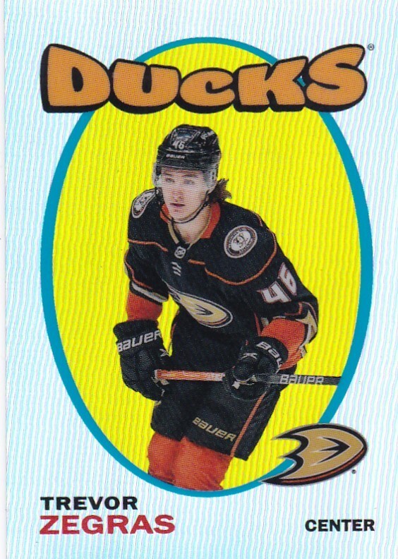 2022-23 Topps Chrome NHL STICKERS 1971-72 Retro #610 Trevor Zegras - Anaheim
