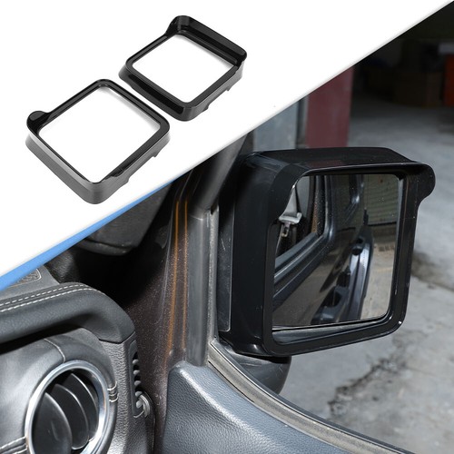 Side Rearview Mirror Rain Eyebrow Trim Frame For Jeep Wrangler JL JT