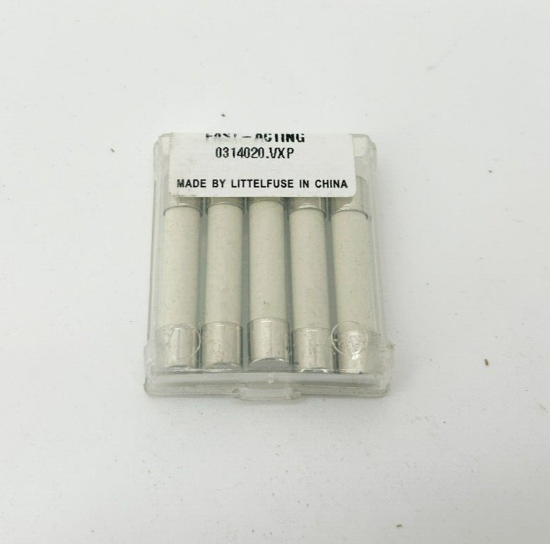 Lot of 19 New Littelfuse 314020P Fast Acting Fuses 20A 250VAC Ceramic