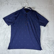Under Armour Men  s XL The Playoff Polo Blue Shirt Dots Print Performance Golf