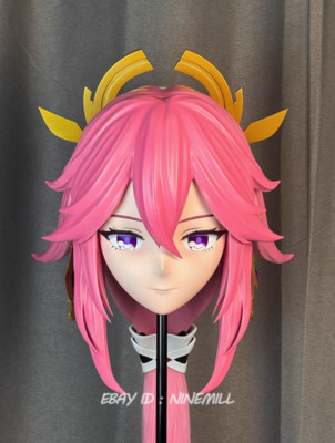 Kigurumi Genshin Impact Yae Miko 1/1 Cosplay customized Wearable Head Shell