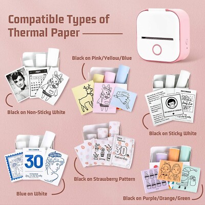 Phomemo Self-Adhesive Thermal Paper - 3 Rolls For M02/M02S/M02Pro Mini Printers, 50mm X 3m