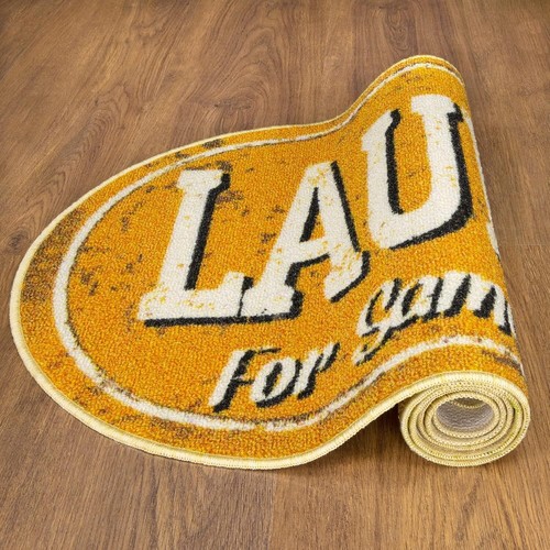 Washable  Laundry Room Rug Non-Slip Rubberback 20''x59'' Oval Laundry Room Rug. - Bild 2 von 9