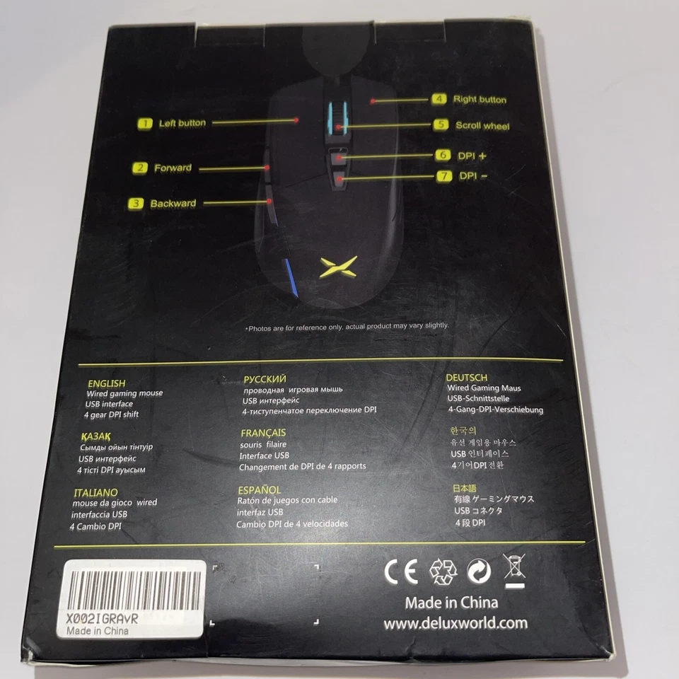 DELUX MOUSE WIRED GAMING MOUSE - Image 3 of 4
