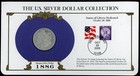 1886 MORGAN SILVER DOLLAR AND STAMP SET POSTMARKED STATUE OF LIBERTY UNVEILING — photo 1